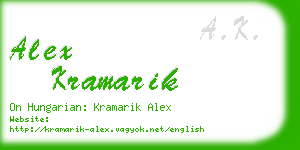 alex kramarik business card